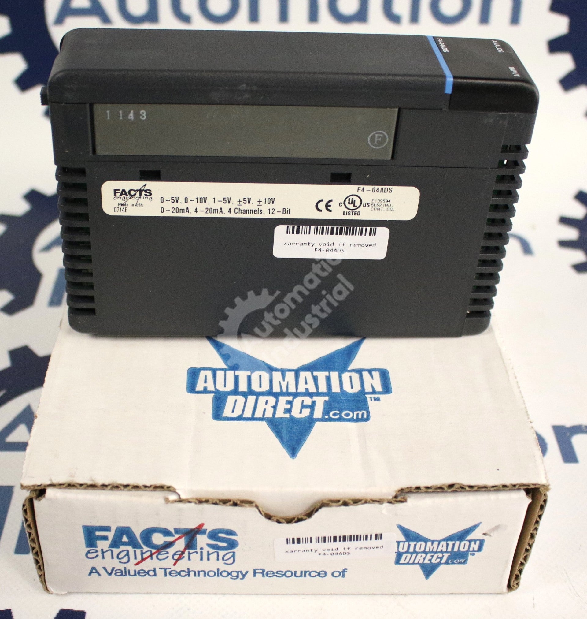 F4-04ADS by Facts Engineering 5-10VDC Analog Input Module DirectLOGIC 405 NEW