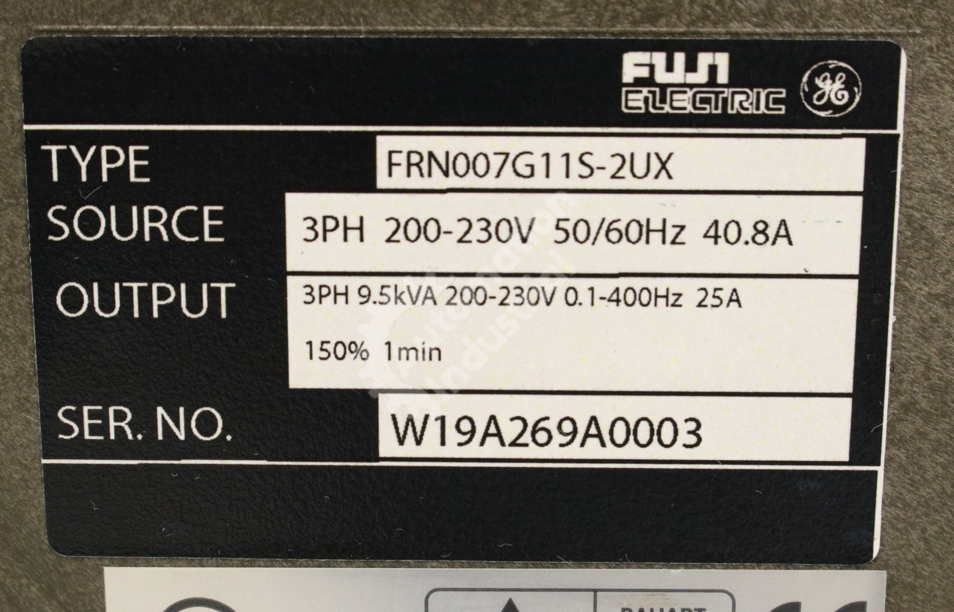 FRN007G11S-2UX by GE General Electric 7.5 HP 230V AC Drive Frenic 5000G11