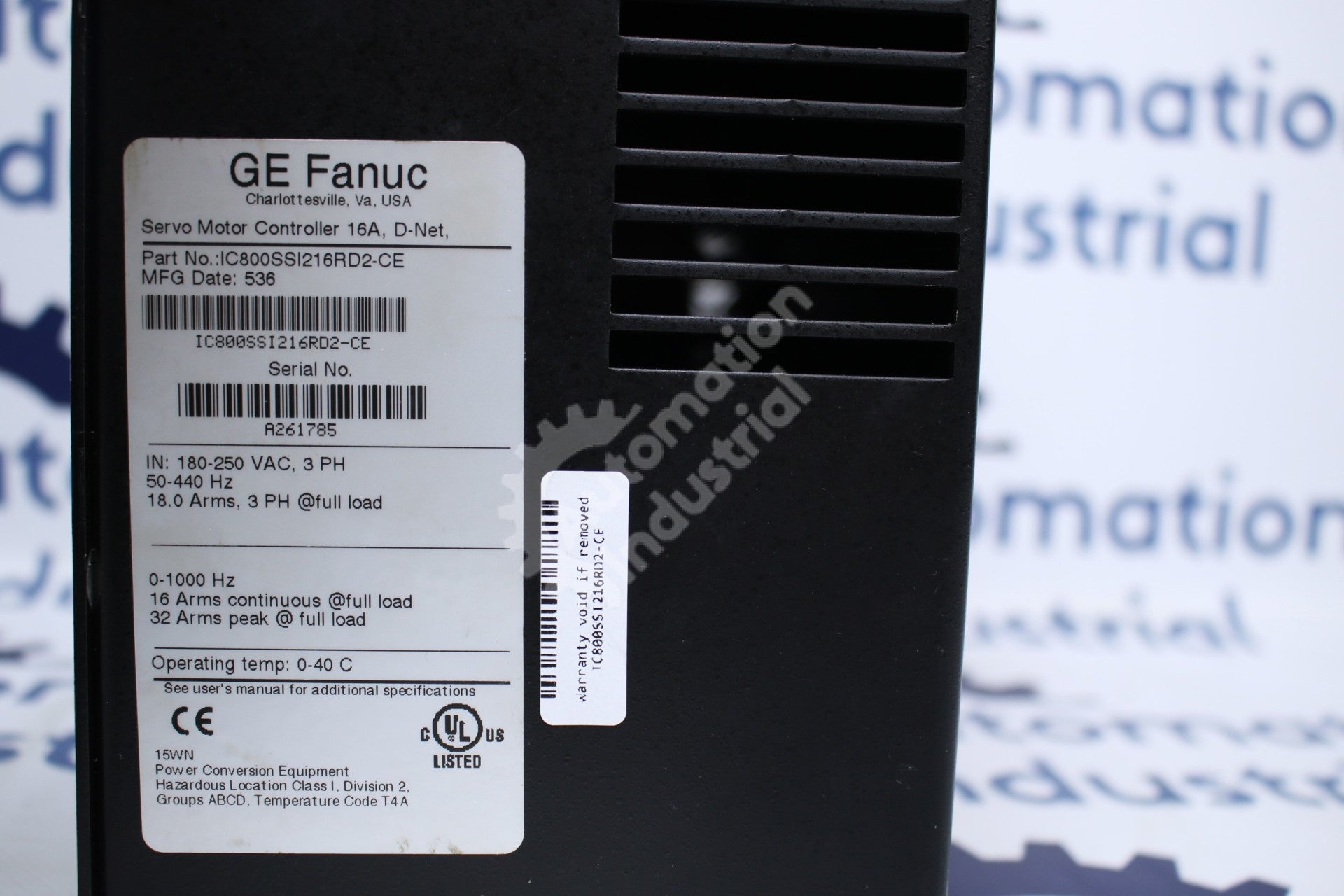 GE Fanuc IC800SSI216RD2 IC800SSI216RD2-CE S2K Series Servo Drive Motor Controller