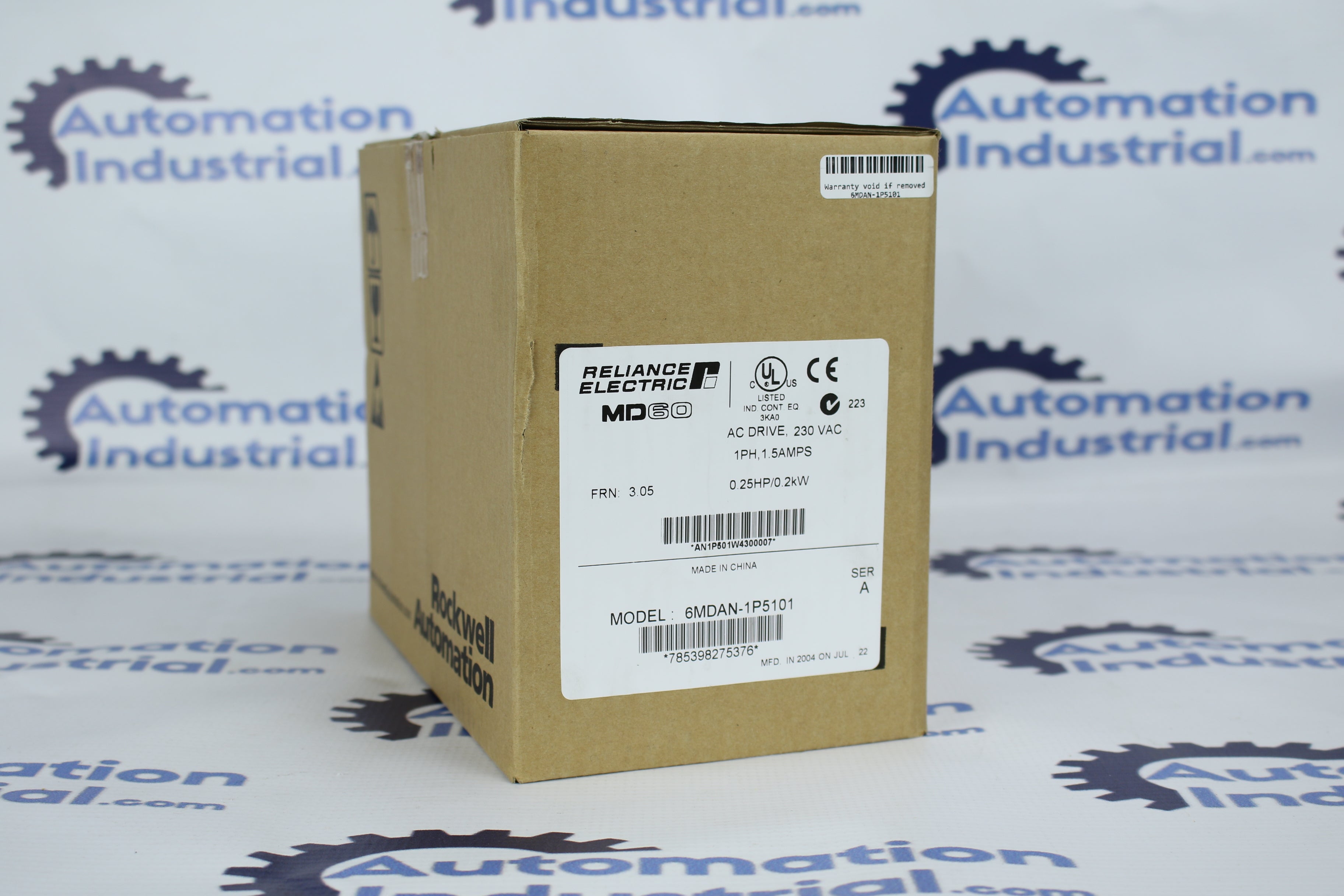 Reliance Electric MD60 6MDAN-1P5101 230VAC 1HP Drive