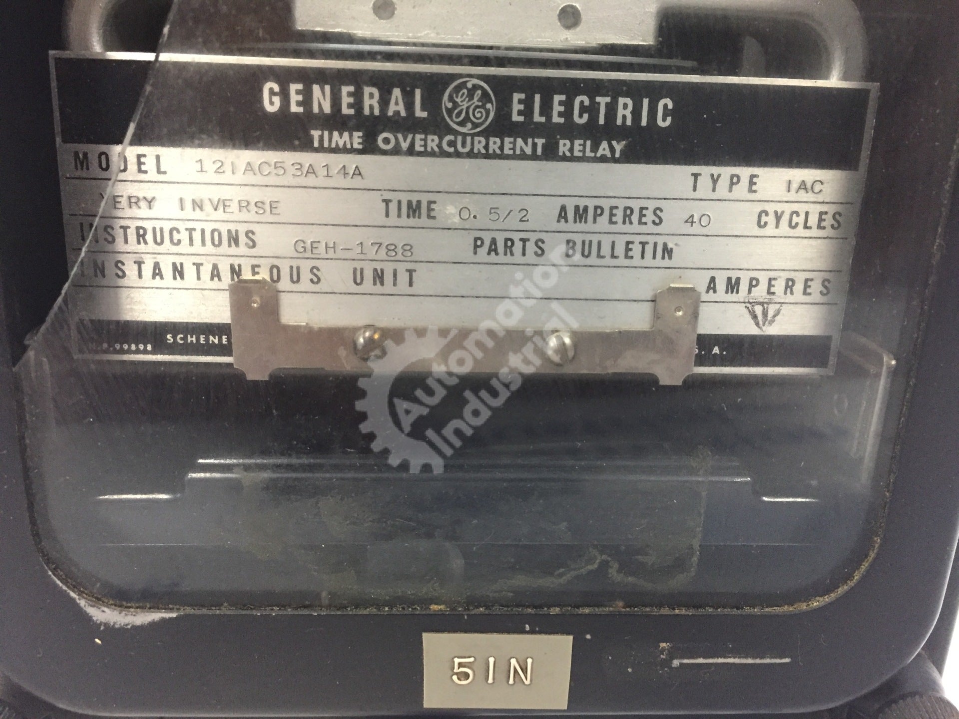 General Electric 12IAC53A14A Time Overcurrent Relay