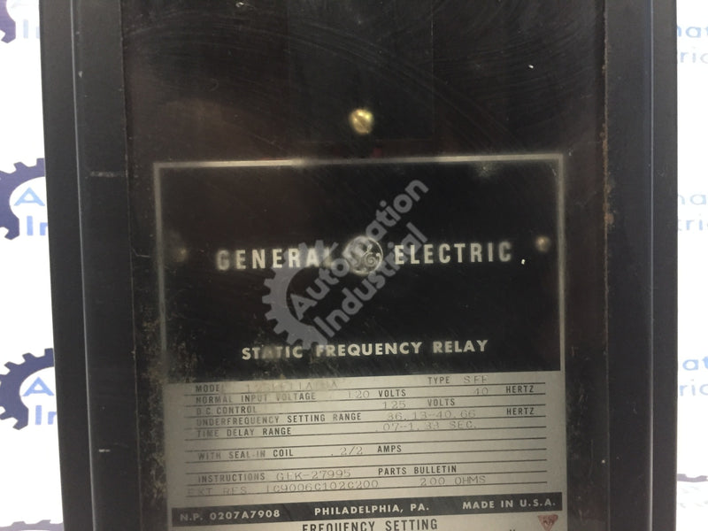 General Electric 12SFF11A18A Static Frequency Relay