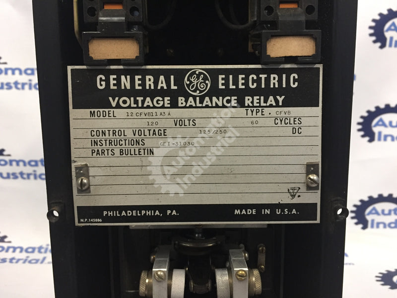 General Electric 12CFVB11A3A Voltage Balance Relay