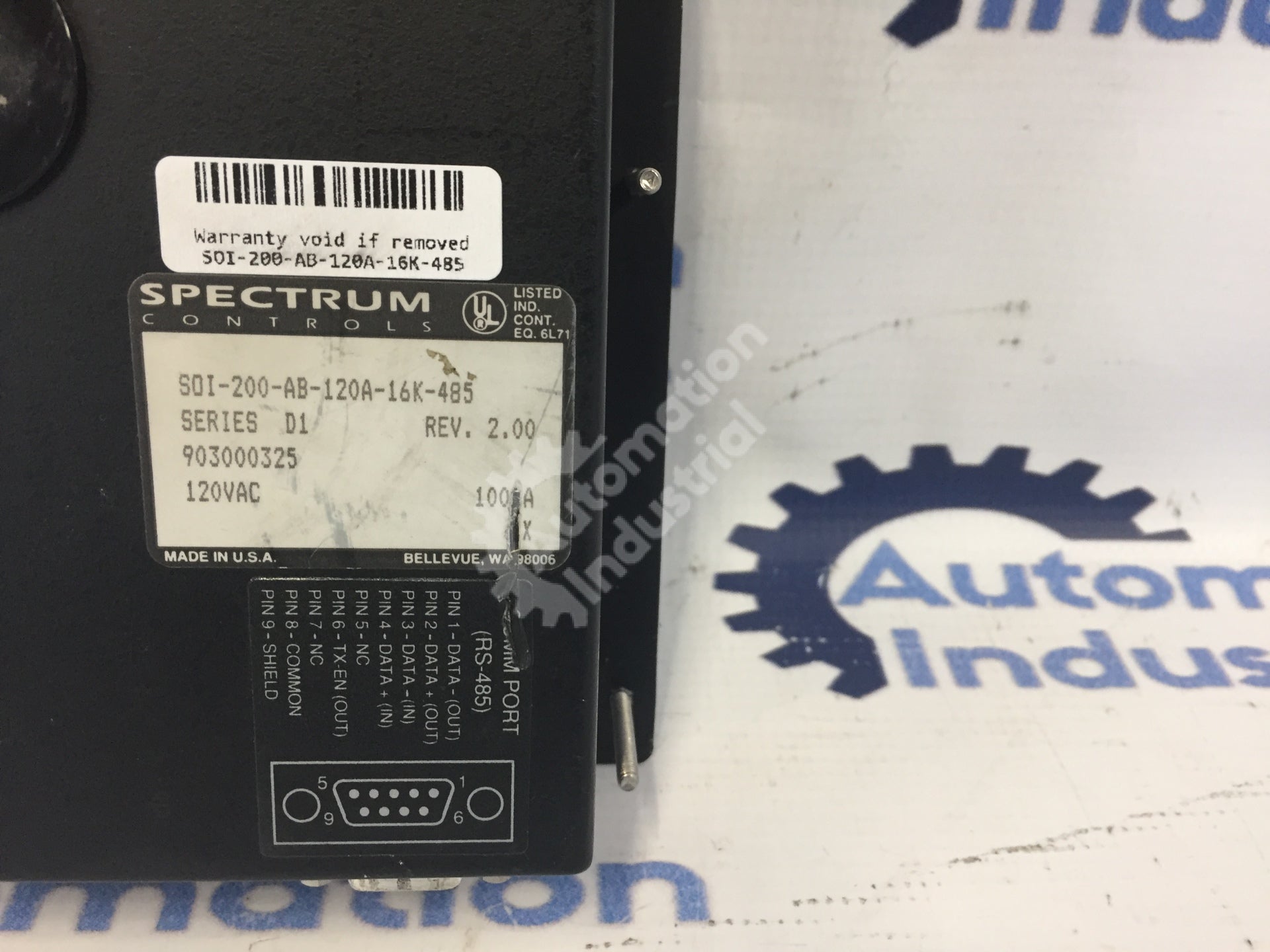 Spectrum Control Inc. SOI-200-AB-120A-16K-485 Operator Interface