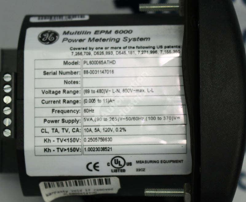 GE Multilin PL600065ATHD Motor Management Relay