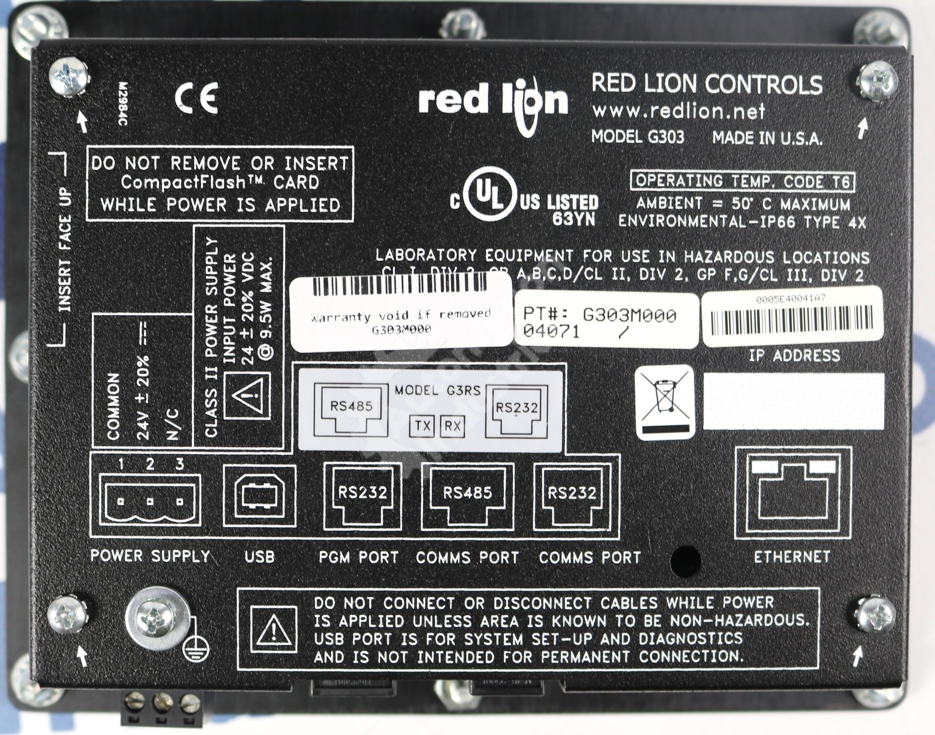 G303M000 by Red Lion Operator Interface Panel G3 Series HMI