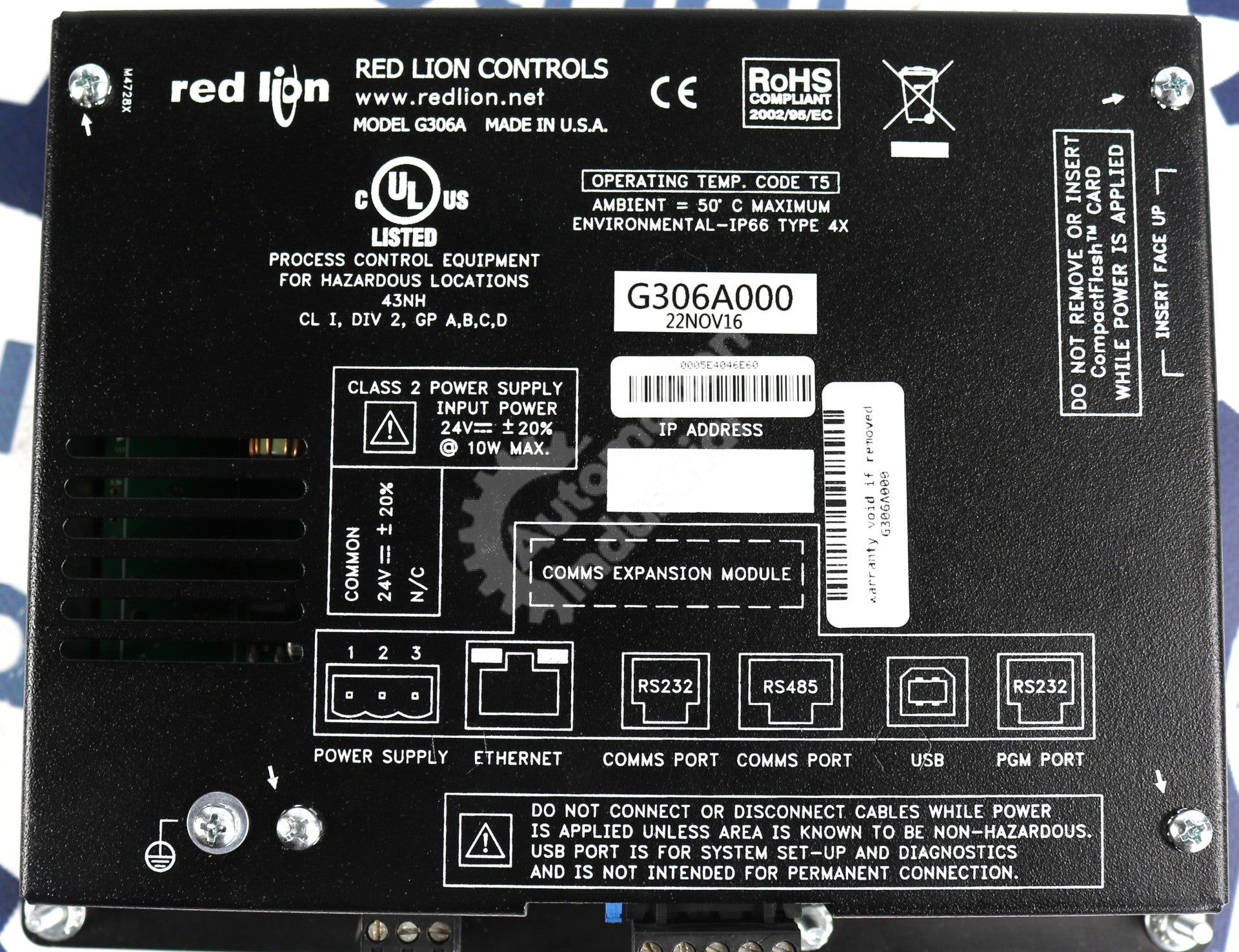 G306A000 by Red Lion 6 Inch Operator Interface HMI