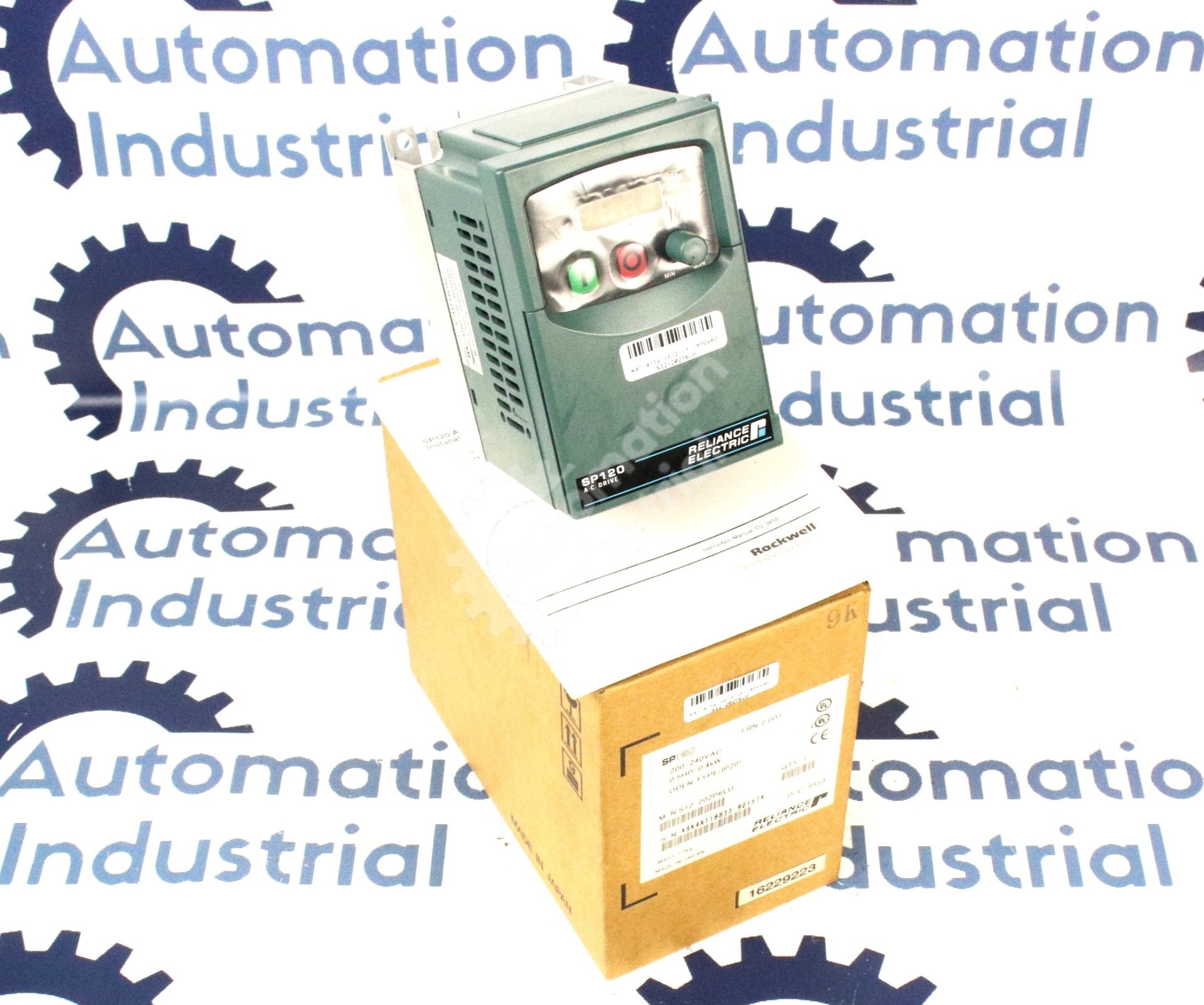 S12-202P6LU by Reliance Electric .5HP 240V AC Drive  SP120 New Surplus Factory Package