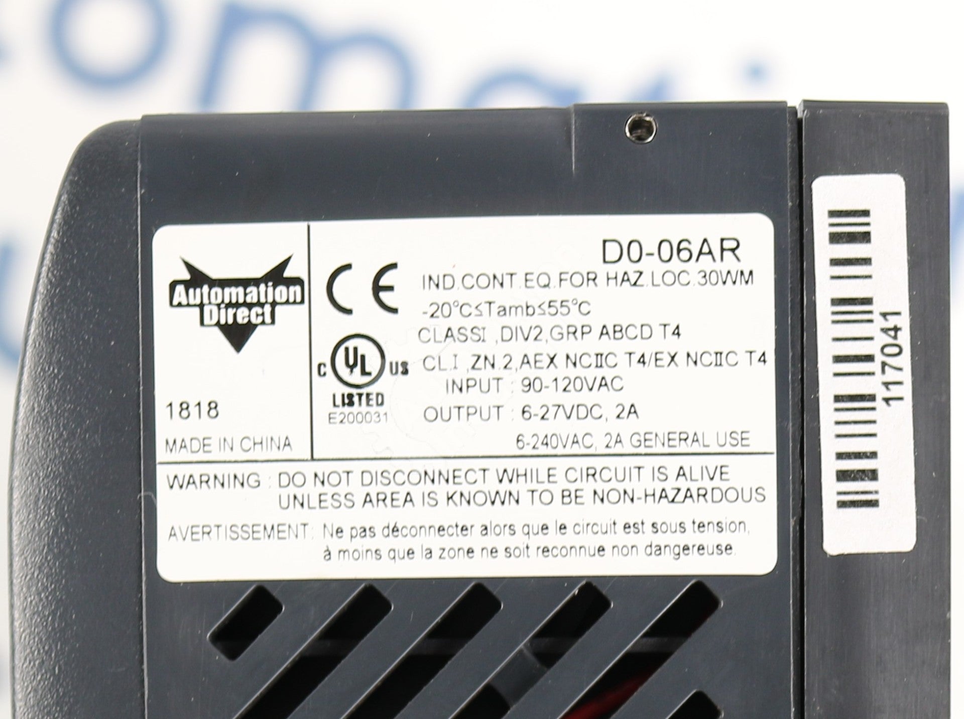 D0-06AR by Automation Direct I/O Module DL06 DirectLOGIC 06